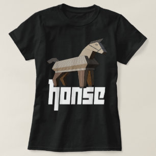 Grappig Houten Paard Meme T-shirt