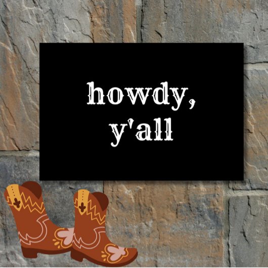 Grappig Howdy Y'all Modern Minimal Southern Welkom Deurmat