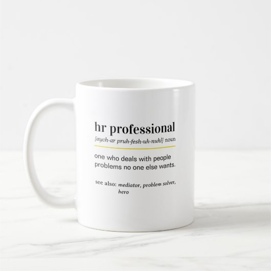 Grappig HR-definitiegeschenk Koffiemok (Links)