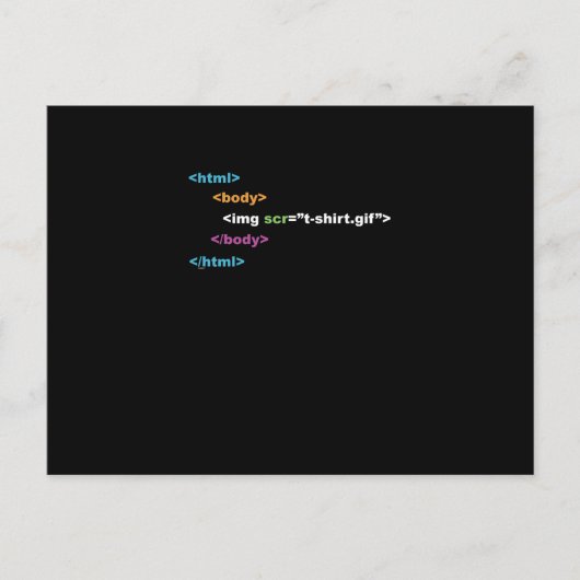 Grappig HTML van de Code van het Computerprogramma Feestdagenkaart (Voorkant)