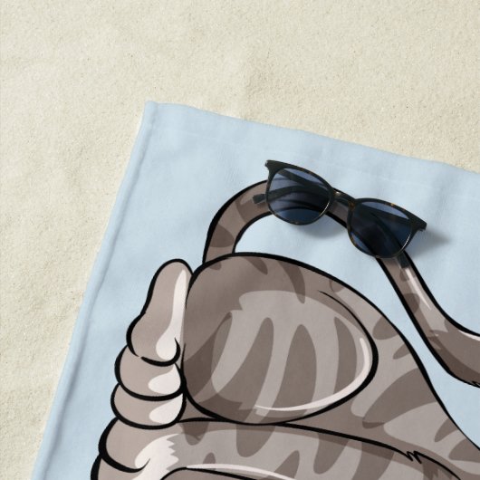 Grappig Huilen Katten aangepaste naam & kleur stra Strandlaken (In situ)