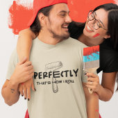 Grappig huis schilder roller en verf licht t-shirt