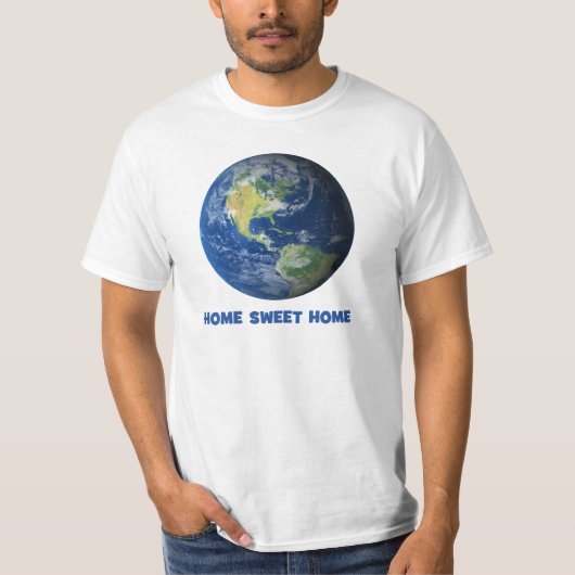 Grappig huis Sweet Home Earth Planet T-shirt (Voorkant)