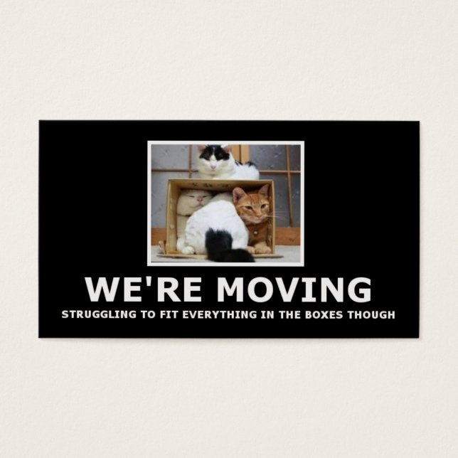 Grappig huis verhuizen visitekaartje (Voorkant)