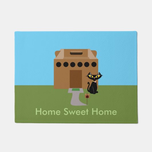 Grappig huis voor katten deurmat (Voorkant)