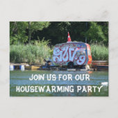 Grappig Huis Warming Party Aankondigingskaart (Voorkant)