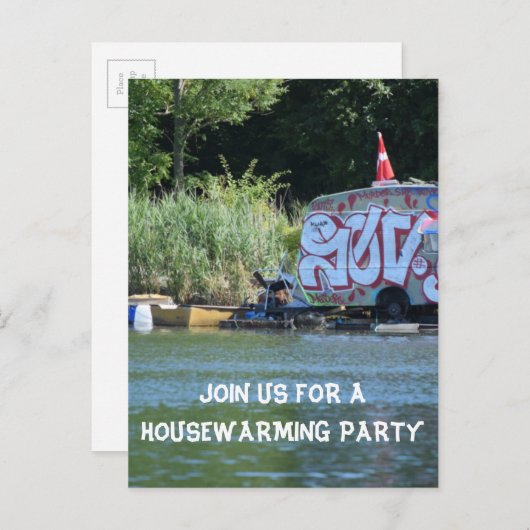 Grappig Huis Warming Party Uitnodiging Briefkaart (Voorkant / Achterkant)