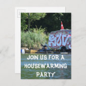 Grappig Huis Warming Party Uitnodiging Briefkaart (Voorkant / Achterkant)