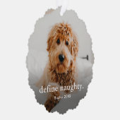 Grappig huisdier 2 foto kerstvakantie ornament kaart (Rechts)