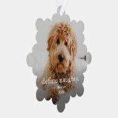 Grappig huisdier 2 foto kerstvakantie ornament kaart (Rechts)