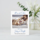 Grappig huisdier Alles is niet rustig Aangepaste h Feestdagenkaart (Staand voorkant)