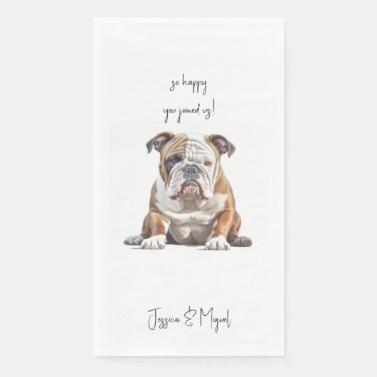 Grappig huisdier bruiloft servet (Voorkant)