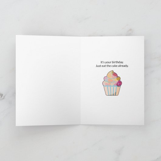 Grappig huisdier Cockatiel Chonky Birthday Cake Me Kaart (Binnen)