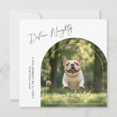 Grappig Huisdier Definieer Stoute Hond Kerstboog F Feestdagenkaart (Voorkant)