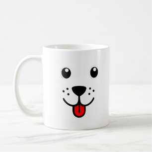 Grappig huisdier dier hond puppy blij emoticon gez koffiemok