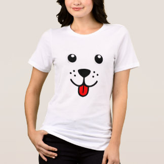 Grappig huisdier dier hond puppy blij emoticon gez Tri-Blend shirt