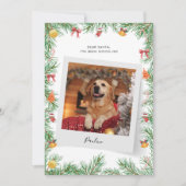 Grappig Huisdier Hond Leuke Lijst Custom Christmas Feestdagenkaart (Voorkant)