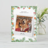Grappig Huisdier Hond Leuke Lijst Custom Christmas Feestdagenkaart (Staand voorkant)