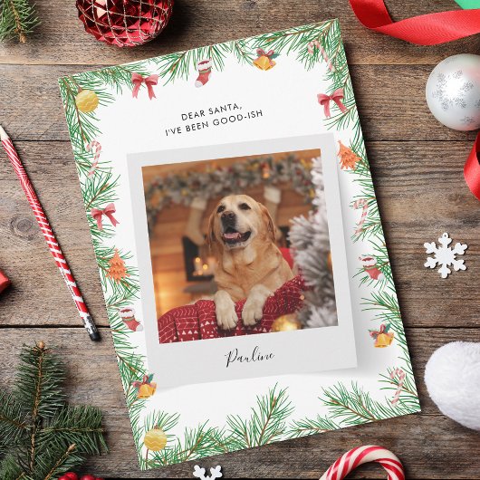Grappig Huisdier Hond Leuke Lijst Custom Christmas Feestdagenkaart
