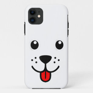 Grappig huisdier hond puppy blij emoticon gezicht Case-Mate iPhone case