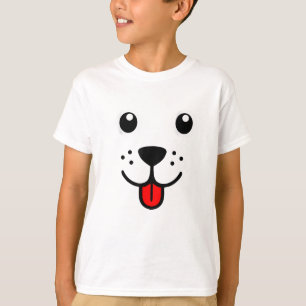 Grappig Huisdier Hond Puppy Happy Emoticon Gezicht T-shirt