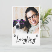 Grappig huisdier vijf foto feestdagenkaart (Staand voorkant)