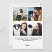 Grappig huisdier vijf foto feestdagenkaart (Achterkant)