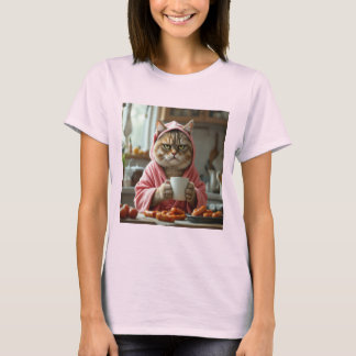 Grappig Huisvrouw Kat Meme Gen Z Brainrot T-Shirt