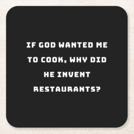 Grappig huisvrouw Quote, ik haat het koken grappig Kartonnen Onderzetters