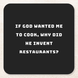 Grappig huisvrouw Quote, ik haat het koken grappig Kartonnen Onderzetters