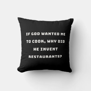 Grappig huisvrouw Quote, ik haat het koken grappig Kussen