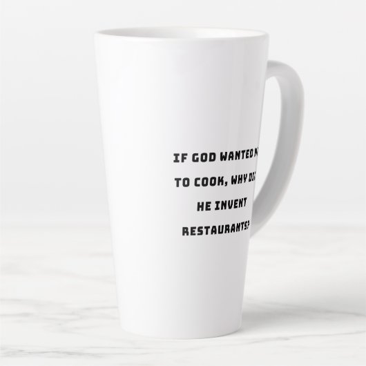 Grappig huisvrouw Quote, ik haat het koken grappig Latte Mok (Rechterhoek)