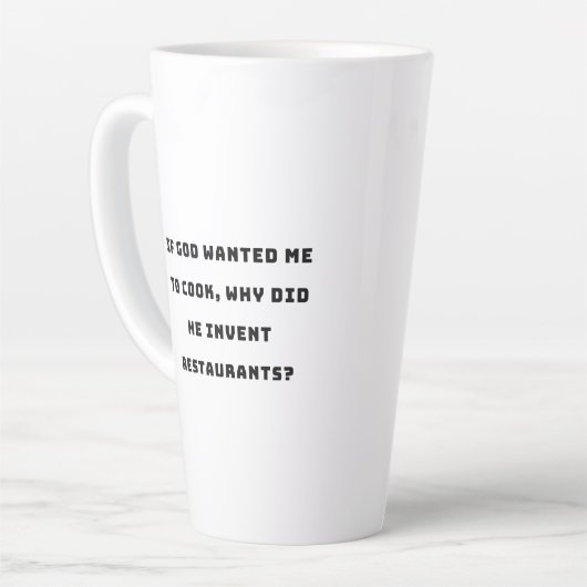 Grappig huisvrouw Quote, ik haat het koken grappig Latte Mok (Linkerhoek)