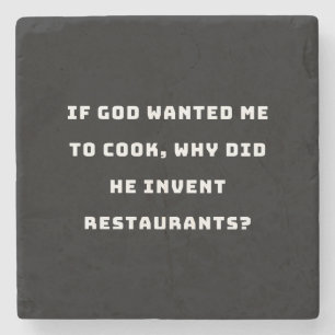 Grappig huisvrouw Quote, ik haat het koken grappig Stenen Onderzetter