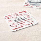 Grappig human resources Swear words Gift Kartonnen Onderzetters (Schuin)