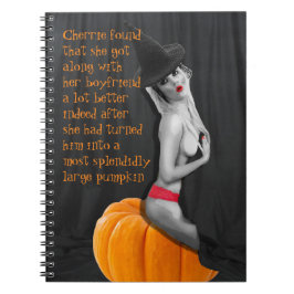 Grappig Humor Pinup Witch Notitieboek Journal