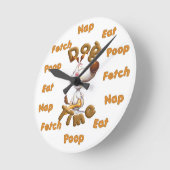 Grappig Humorisme Dog Time Wall klok (Hoek)
