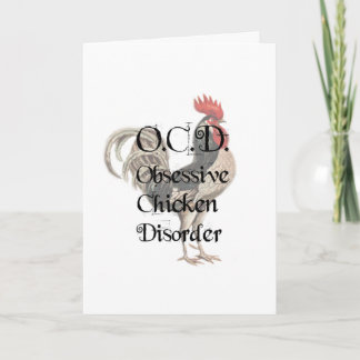 Grappig Humorisme OCD obsessief-Chicken Disorder Kaart
