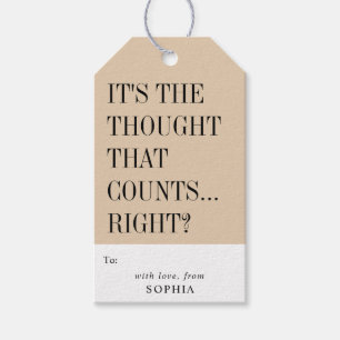 Grappig Humoristisch Het Is De Gedachte Die Telt T Cadeaulabel