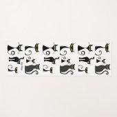 Grappig Humoristisch Kattenpatroon Ontwerp voor Ka Yogamat (Voorkant (horizontaal))