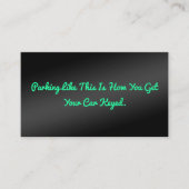 Grappig humoristisch slecht parkeren contactkaartje (Voorkant)