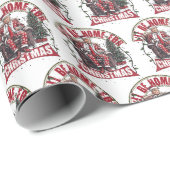 Grappig humoristisch Trump, ik ben met kerst thuis Cadeaupapier (Rol Hoek)