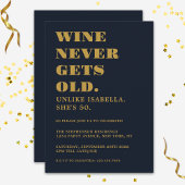 Grappig Humorous Adult Verjaardagsfeest Navy Blue Kaart