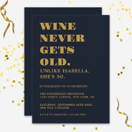 Grappig Humorous Adult Verjaardagsfeest Navy Blue Kaart