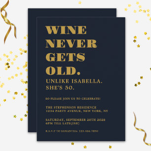 Grappig Humorous Adult Verjaardagsfeest Navy Blue  Kaart