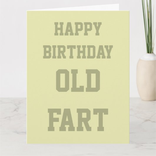 Grappig Humorous Age Old Fart Verjaardag Kaart (Voorkant)