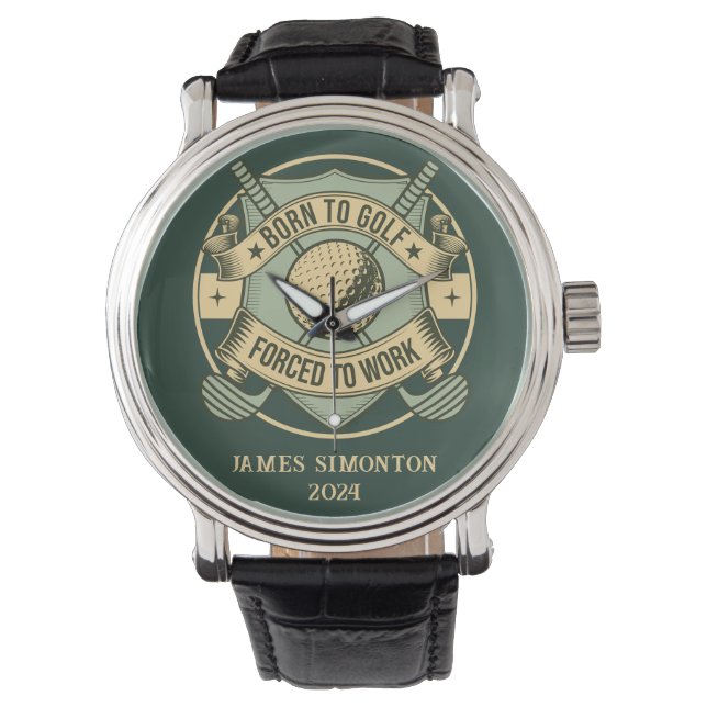 Grappig Humorous Golfquote Custom  Custom Horloge (Voorkant)