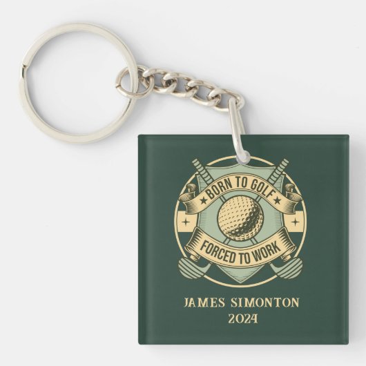 Grappig Humorous Golfquote Custom  Custom Sleutelhanger (voorkant)