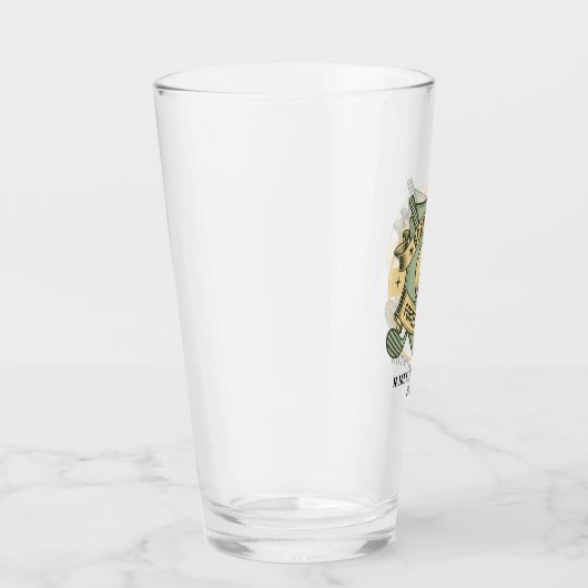 Grappig Humorous Golfquote Custom  Glas (Rechts)
