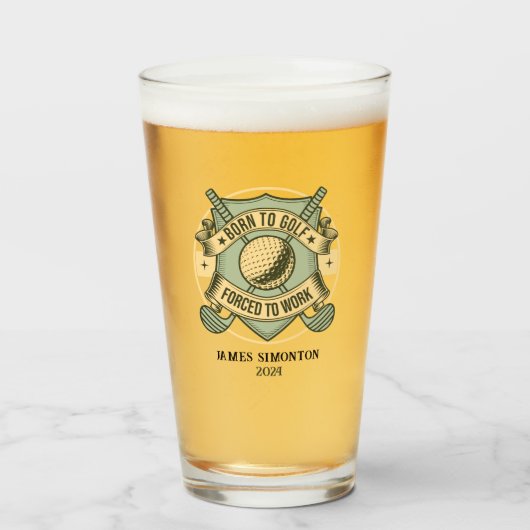 Grappig Humorous Golfquote Custom  Glas (Voorkant gevuld)